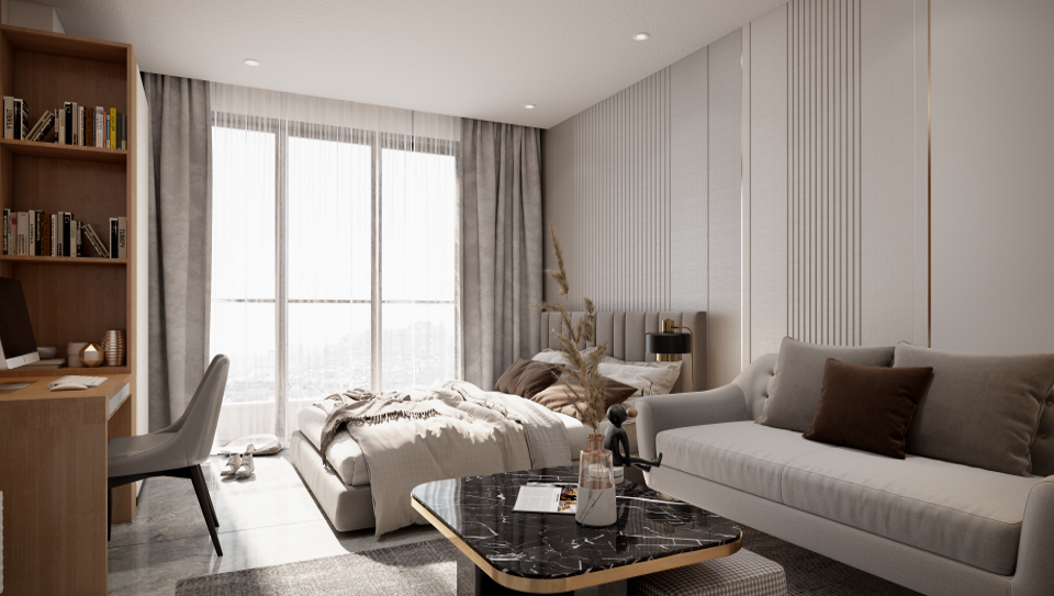 The interior view of DG JKIA Airport Studio Hotel Apartments